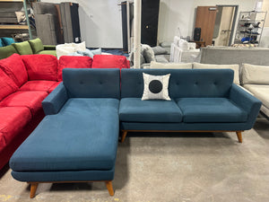 Modway Engage Teal MCM Chaise Sectional