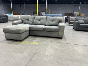 Grey Sectional with Adjustable Chaise