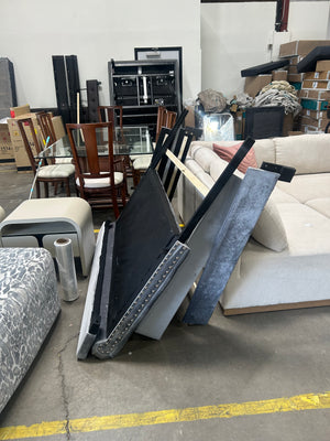 Studded Velvet Queen Bed Frame