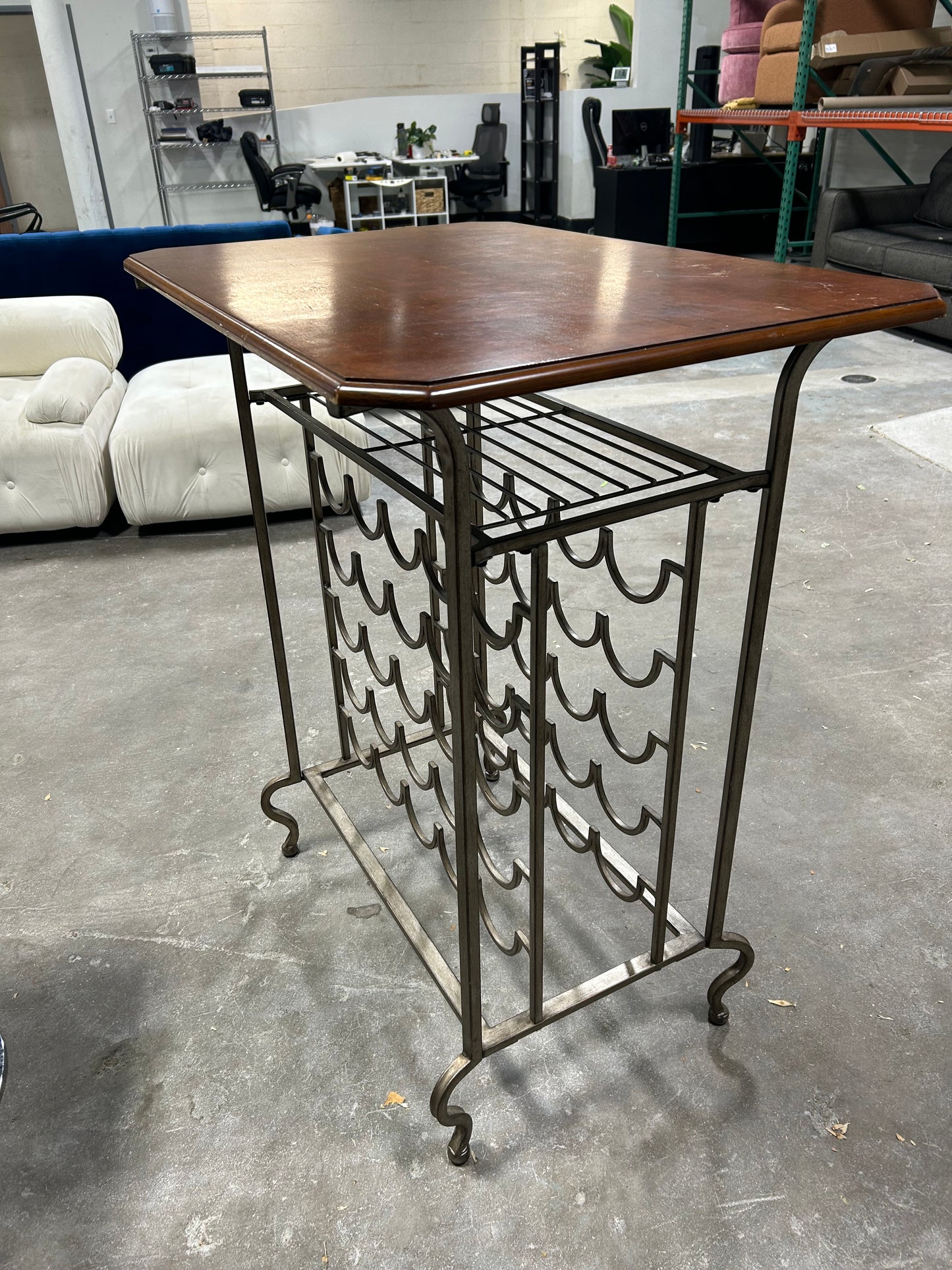 Wood & Metal High-Top Bar Table
