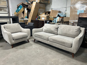 Gray MCM Sofa & Chair Set