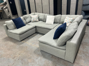 5-Pc Modular Light Gray Cloud Sectional