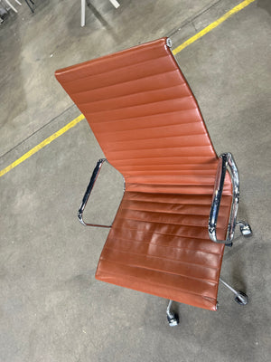 Cognac Tan Leather Office Chair