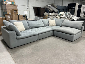 4-Pc Modular Light Gray Cloud Sectional