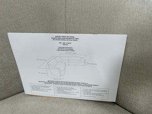 *New* Ontai Dolen 3-Piece Curved Fabric Sectional (Cream)