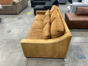 Pottery Barn York Deep Slope Arm Nubuck Leather Sofa