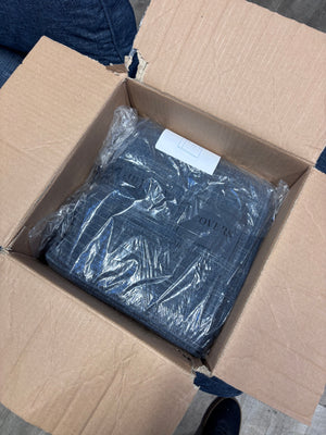 Vintage Blue Rained Chenille LoveSac (4 base/5 side)