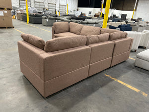 Albany Park Kova L-Shape Corner Sectional - Mocha Performance Bouclé