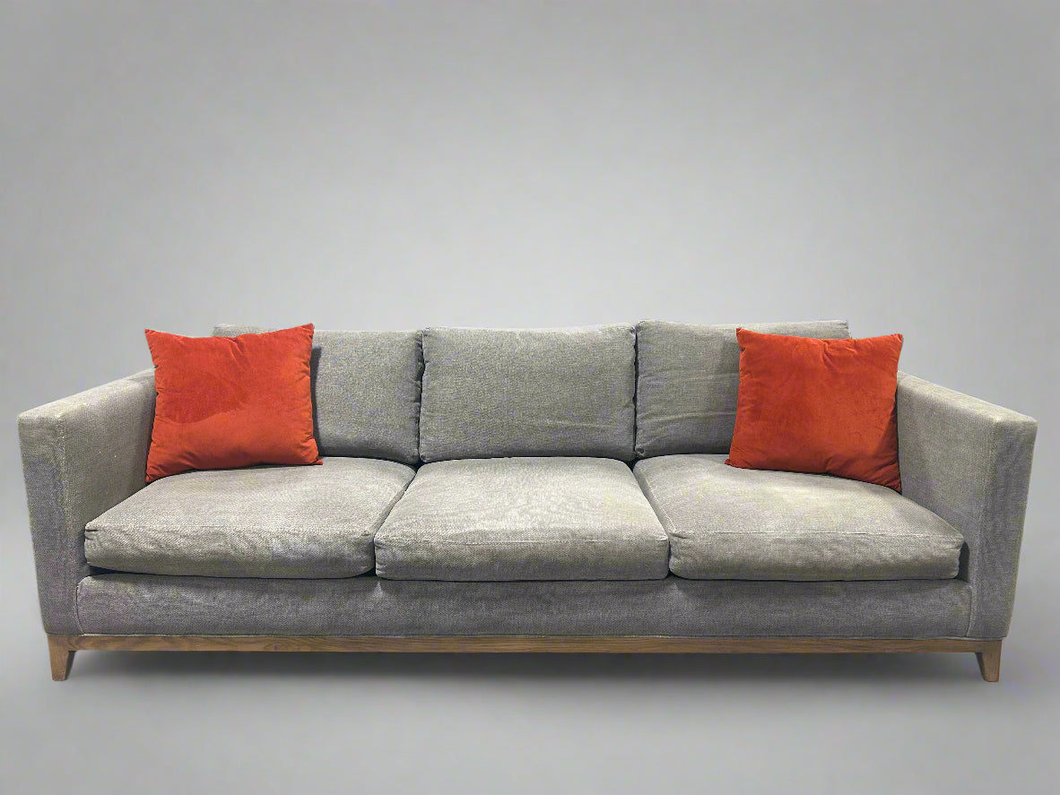 Crate & Barrel Sky Grey 96” Taraval Sofa