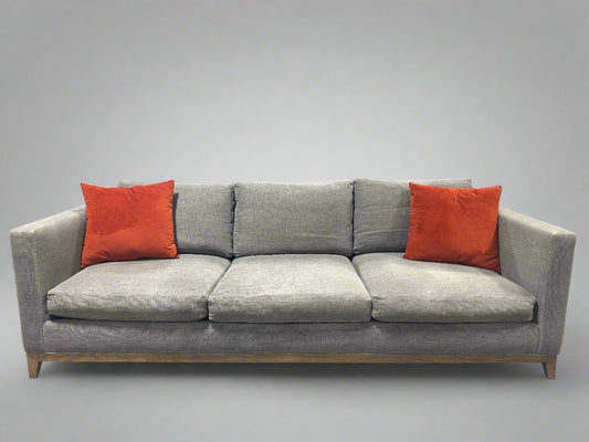Crate & Barrel Sky Grey 96” Taraval Sofa