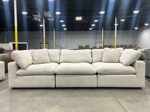 Living Spaces 3-Pc Zone Modular Cloud Sofa (Cream)