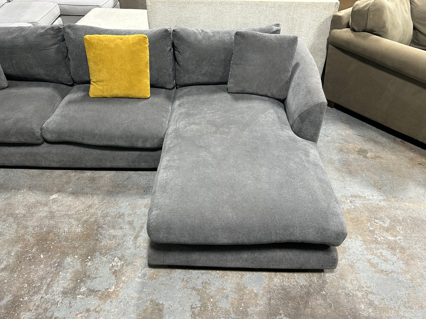 Mario Capasa Gray Feathers Collection Sectional