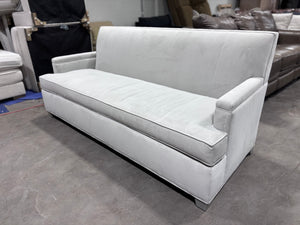 Highland House 78'' Frost Gray Velvet Sofa