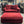 Scandinavian Designs Red Velvet Chair w/Ottoman