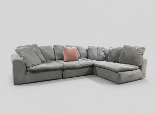 4-Pc Modular Light Grey Cloud Sectional