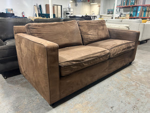 Crate & Barrel 78” Dark Brown Axis Sofa