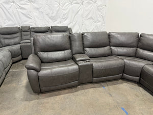 Wylder Leather Power Sectional