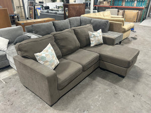 Contemporary Taupe Reversible Chaise Sectional