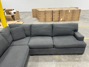 Z Gallerie Dark Gray L-Shaped Sectional
