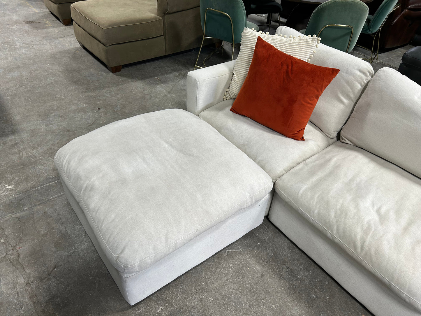 4-Pc Modular Sky Grey Cloud Sectional