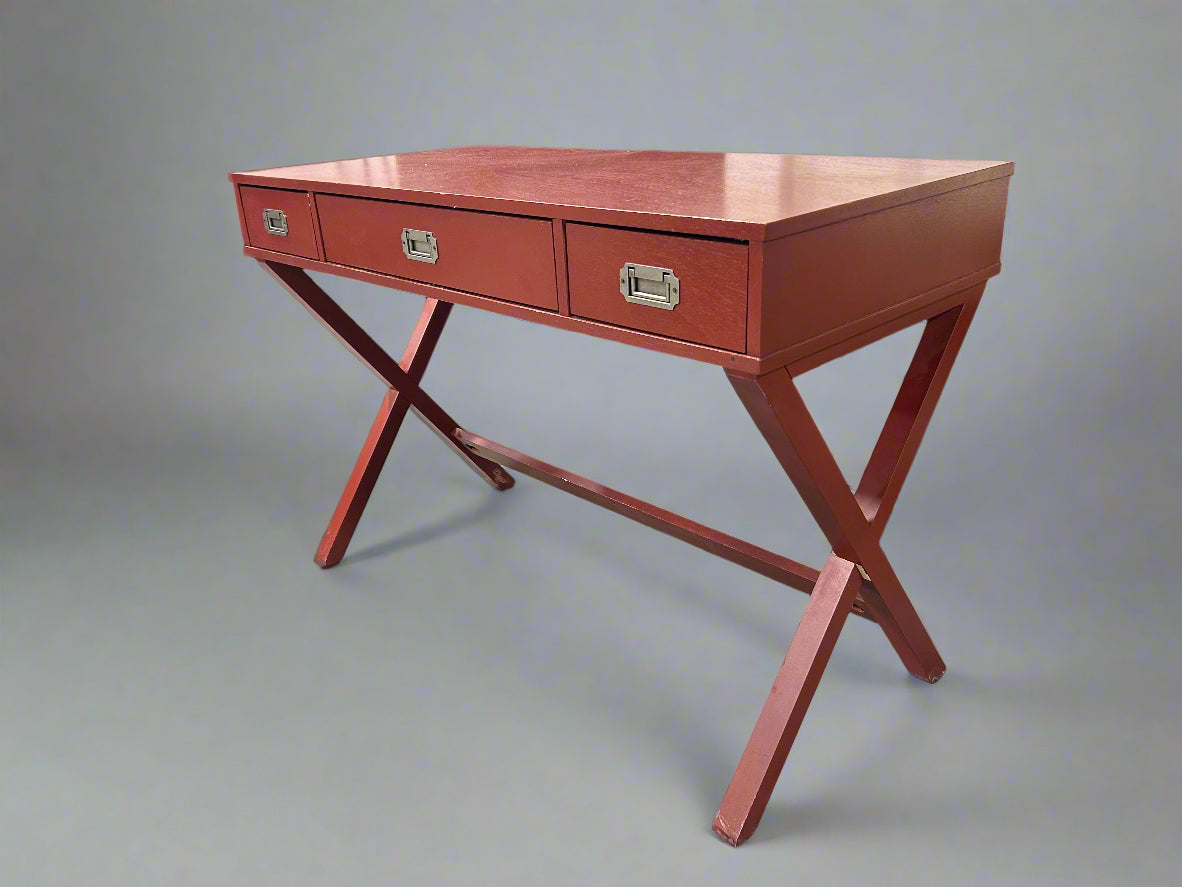 Red Wooden MCM Desk