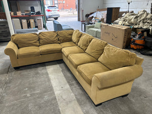 Contemporary Tan L-Shaped Sectional