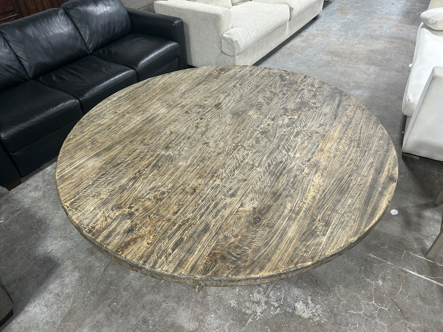 CUSTOM-MADE Round Wooden Farmhouse Dining Table