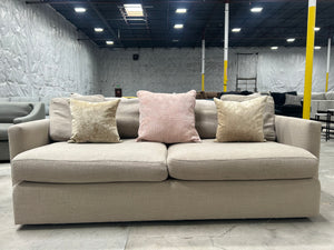 Crate & Barrel 83” Lounge Deep Sofa (Beige)