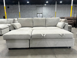 Coddle Luke Trundle Sleeper Sofa w/Reversible Chaise (Beige)