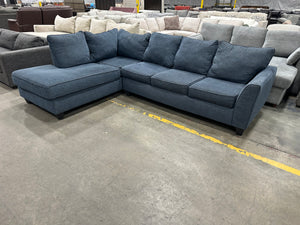 Blue Sleeper Sectional