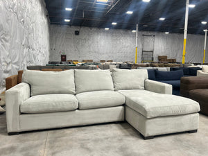 Crate & Barrel 2-Pc Axis Chaise Sectional (Douglas Ice)