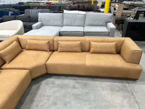 *Brand-New* Moe’s Home Clove Leather L-Shaped Sectional