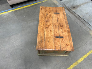 Reclaimed Wood Sunburst Storage Chest