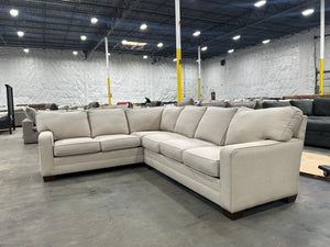 King Hickory Beige L-Shaped Sectional