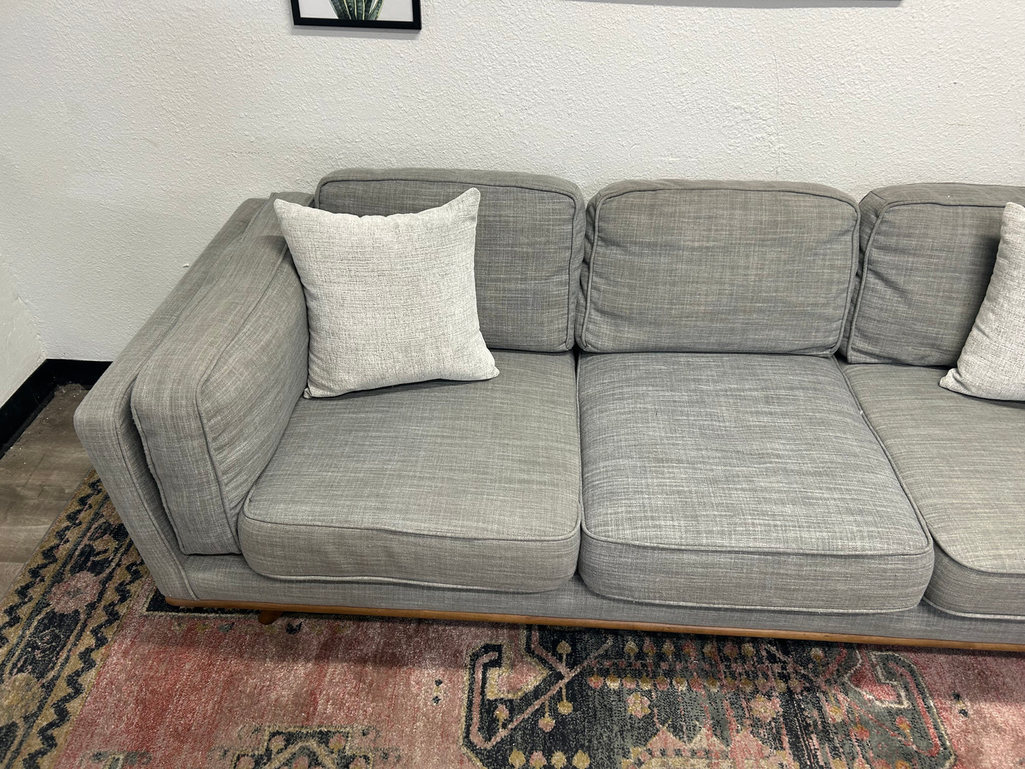 Article Light Gray MCM 90” Timber Sofa