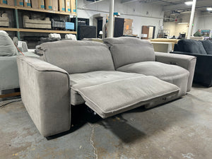Modular Light Gray Power Recliner Sofa