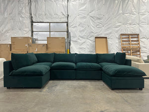 Albany Park Kova Modular U-Shape Sectional (Dark Teal)