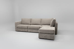 BRAND-NEW Venetian Taupe Corded Velvet LoveSac (4 base/5 side)