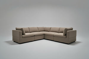 Albany Park Kova 122'' Corner Sectional (Hazelnut Performance Bouclé)