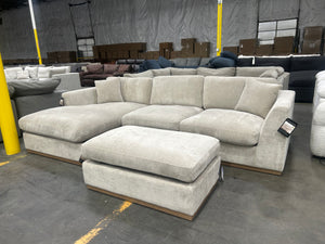 *New* Henredon Caley Reversible Sofa Chaise w/Ottoman
