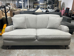 Ethan Allen Gray 76” Oxford Sofa