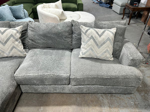 ULTRA PLUSH 2-Pc Light Gray Chaise Sectional