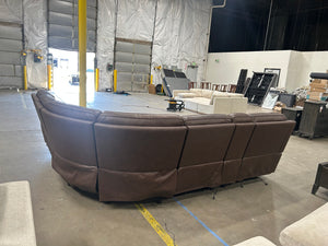 Flexsteel Griffin Italian Leather Zero Gravity Reclining Sectional