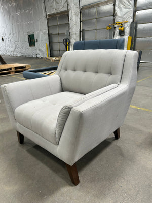Light Gray MCM Accent Chair