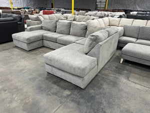 Large Gray U-Shaped Sectional