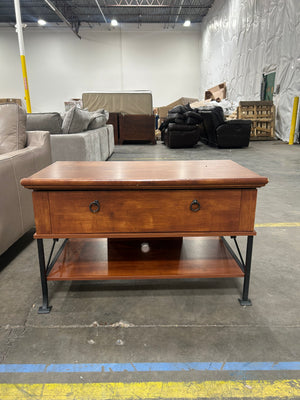 Wood & Metal Industrial Coffee Table