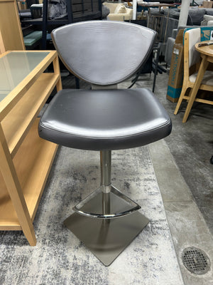Adjustable Height Leather Bar Stool