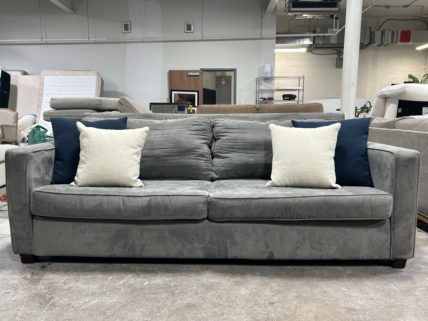West Elm Gray 86'' Henry Sofa