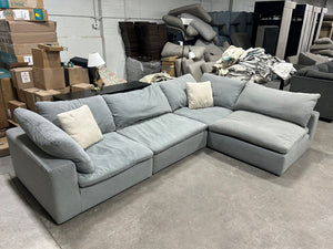 4-Pc Modular Light Gray Cloud Sectional