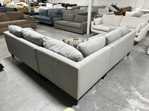 Ravine Home Light Blue MCM Corner Sectional